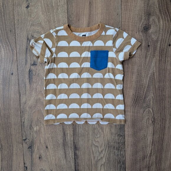 Tea Collection Geometric Contrast Pocket Toddler Tee - Picture 1 of 3